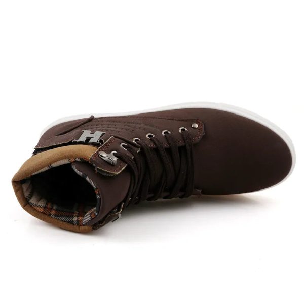 Zapatos Altos Original Quality Plush Comfortable Hot-Selling Mens%27s++ Mens Black High Top - Image 5