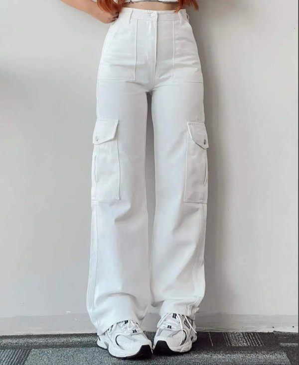High Waist Jogger Custom Wholesale Cargo Pants Women Baggy With Pocket - Image 5