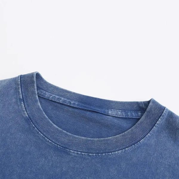 Distressed Luxury Men 100% Cotton T Shirt High Quality Blank Vintage Logo Custom Faded Oversized Acid Washed T - Image 5