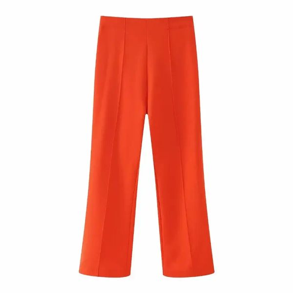 ZATRHMBM Women's 2023 Spring New Fashion Loose Retro High Waist Zipper Female - Image 2