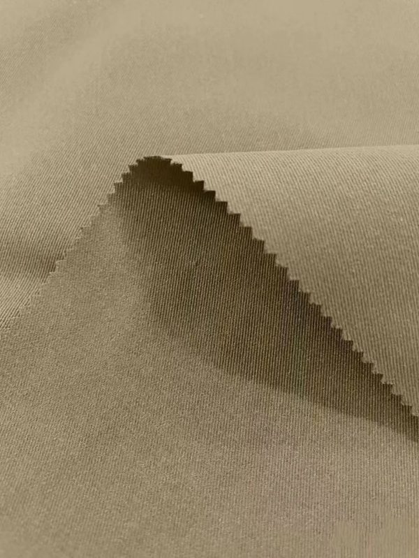 Shaoxing Textile Pure Cotton Woven Spandex Khaki Men Fabrics Fabric Stretch Thick Fabric - Image 4