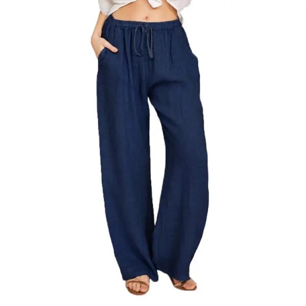 Wholesale Fashion High Waist Cotton Linen Casual Blank Ladies Outdoor for Women - Image 6