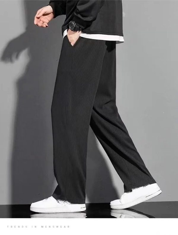 Summer thin ice silk cool feeling loose pants men casual trend straight floor-length - Image 5