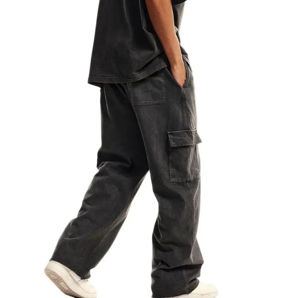 Custom 358 gsm six pocket cargo pants for men cargo with side pockets - Image 5