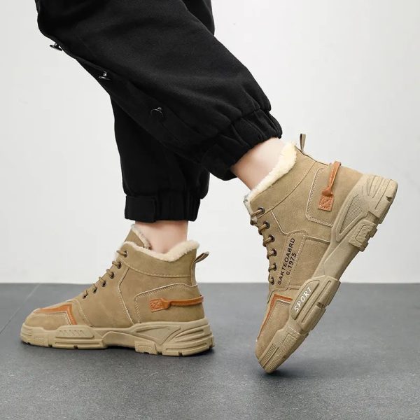 Comfortable outdoor winter warm shoes high top Martin ankle men snow boots - Image 4