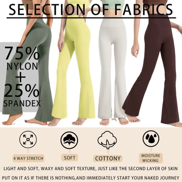 Custom Wholesale Custom Wide Leg Yoga Leggings Women 1 Plus Size Gym Activewear Wear It Outside Flared Yoga - Image 3