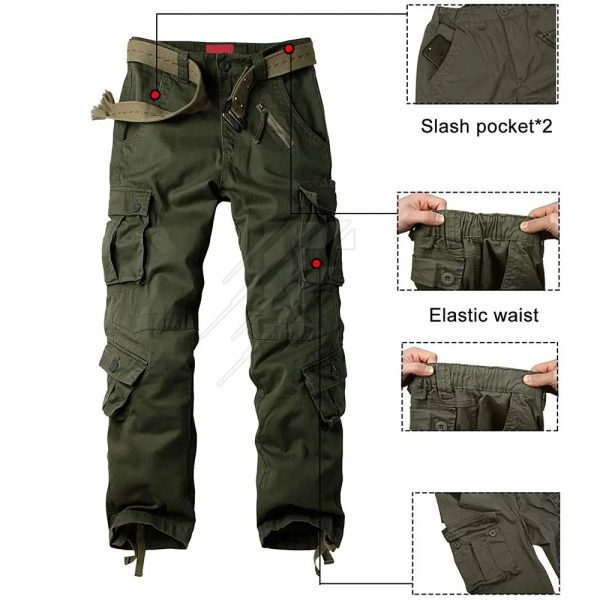 Custom Logo Quick Drying Cargo Pants Fitness Sports Men's Trousers High Quality Cargo - Image 3