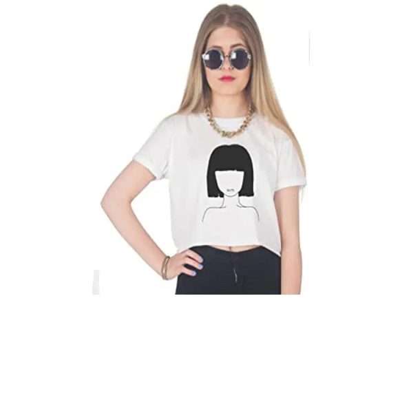 Women Crop Ringer Heather Grey T Shirt Hot fashion Girls Print Ringer Tee Summer Grey Basic Breathable cotton T - Image 6