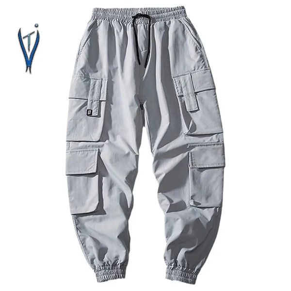Wholesale Men Multi-pocket Hip Pop Pants Trousers Streetwear Sweatpants Male Casual - Image 5