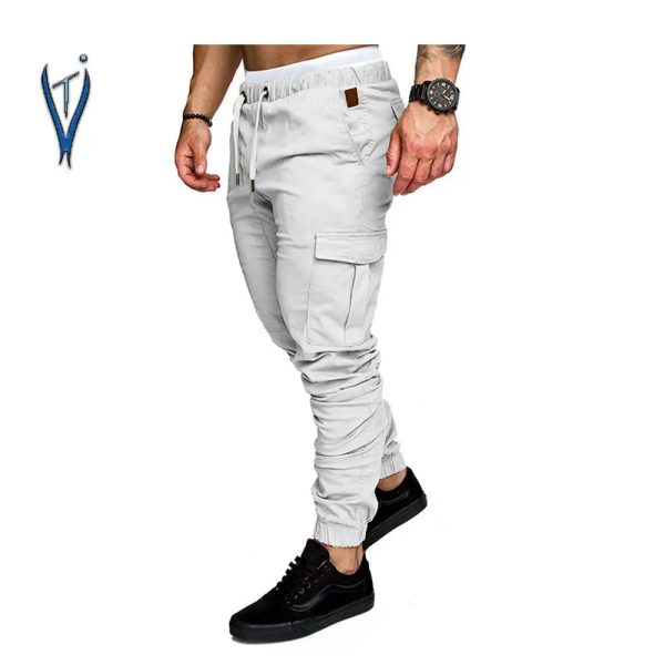 Wholesale Men Multi-pocket Hip Pop Pants Trousers Streetwear Sweatpants Male Casual - Image 6